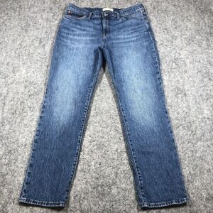 Madewell The Slim Boyjean Jeans Womens 29 Blue Medium Wash Mid Rise Stretch